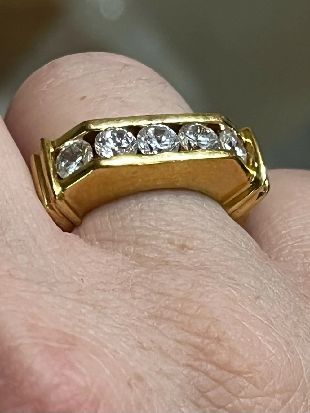 Channel Set Gold Ring